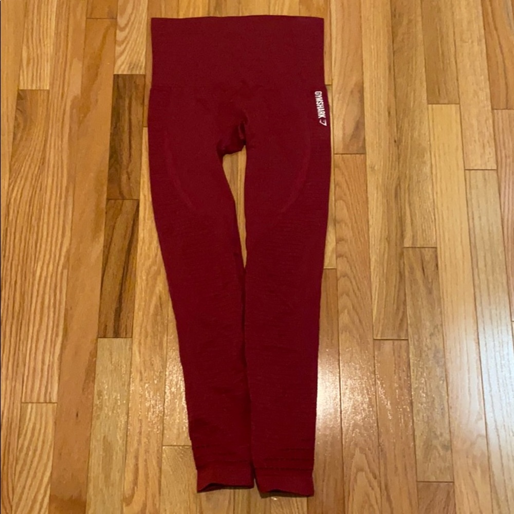 Small maroon Gymshark leggings - worn once!